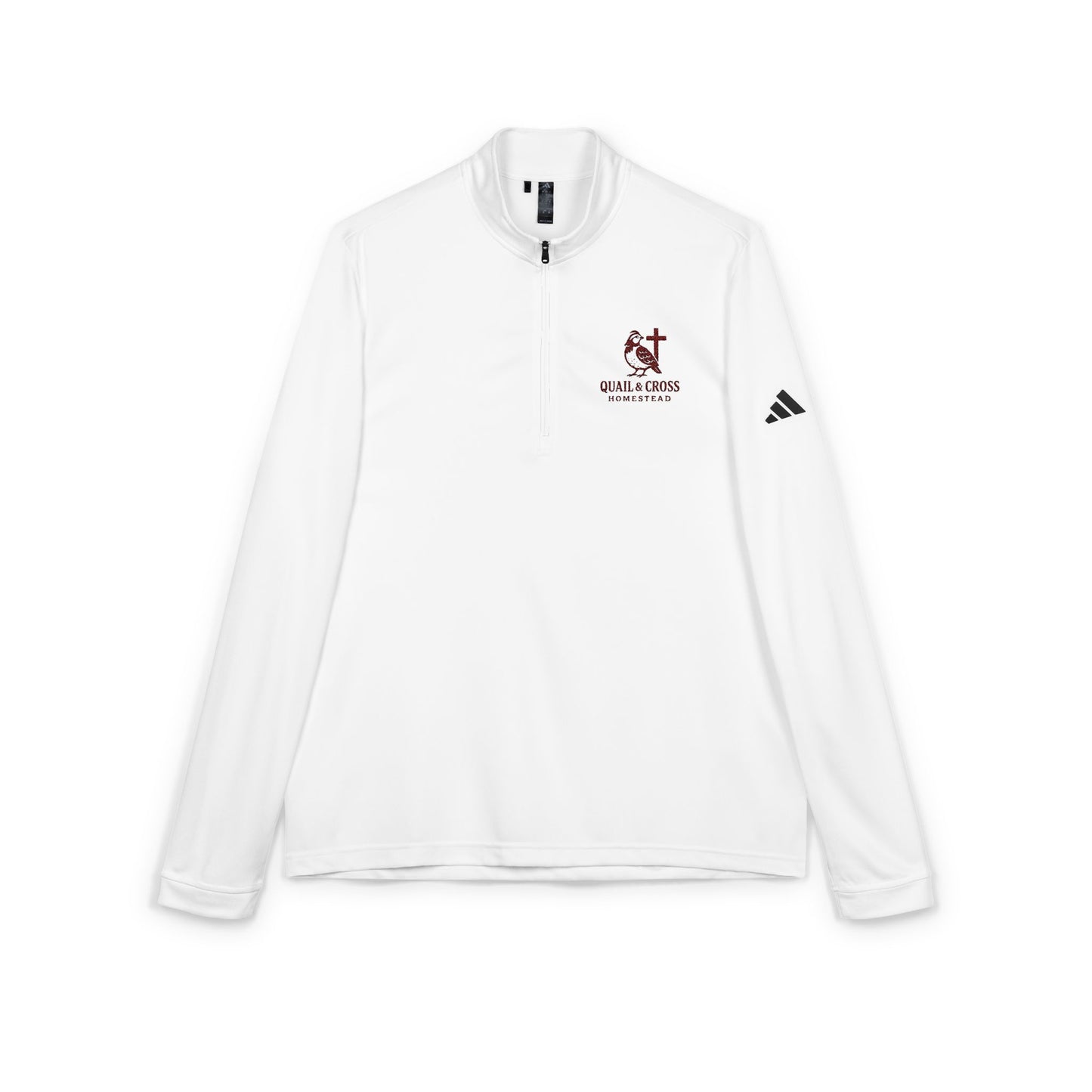 Quarter-Zip Pullover Shirt - Quail and Cross Homestead Embroidered Design