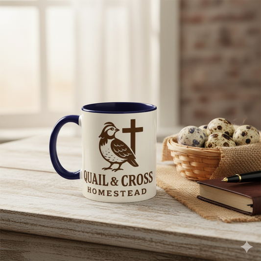 Rustic Quail Coffee Mug | Farmhouse Style Gift | Christian Decor | Perfect for Home & Kitchen | 11oz & 15oz Options