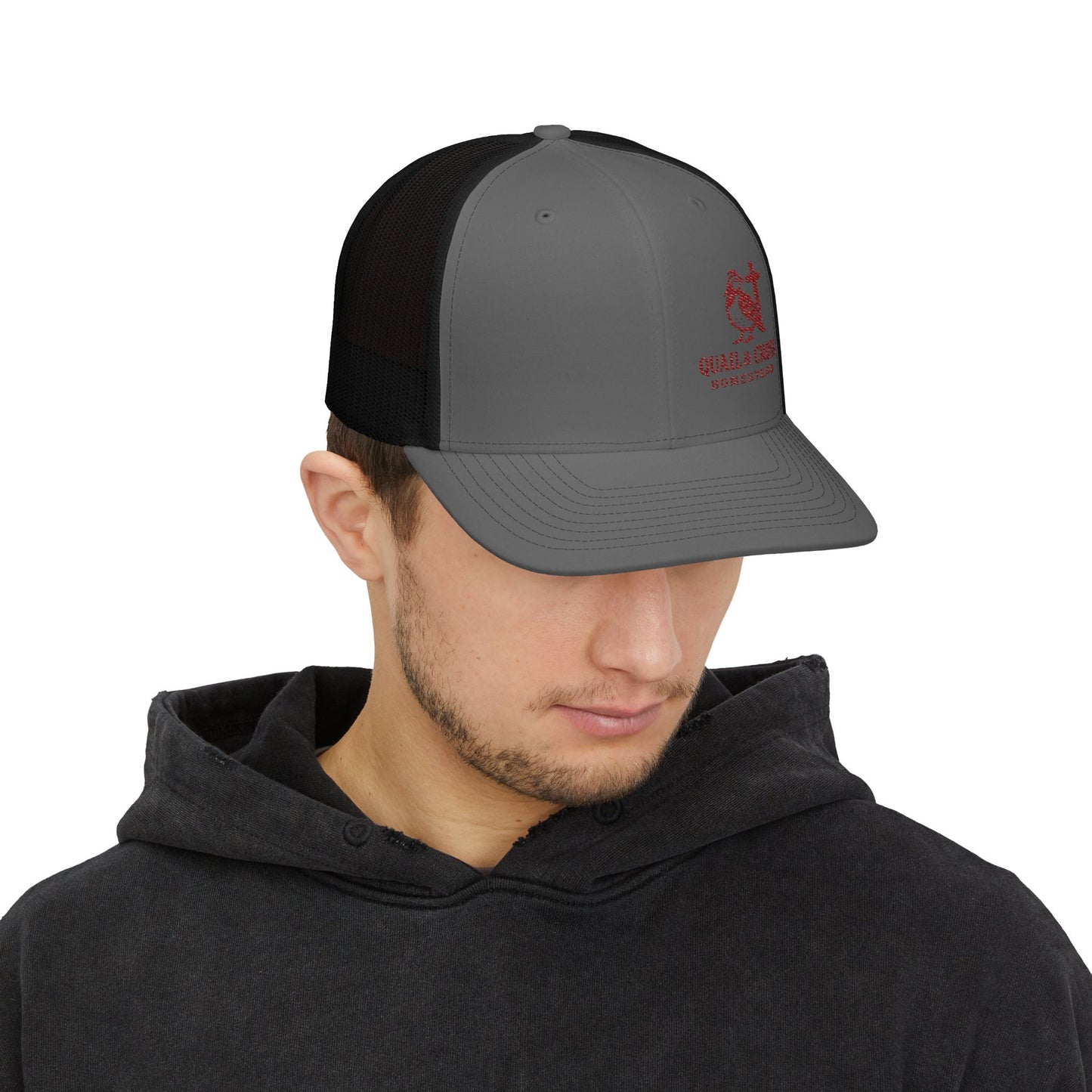 Embroidered Trucker Cap - Quail and Cross Homestead Design