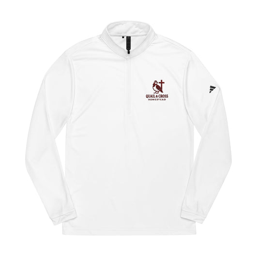 Quarter-Zip Pullover Shirt - Quail and Cross Homestead Embroidered Design